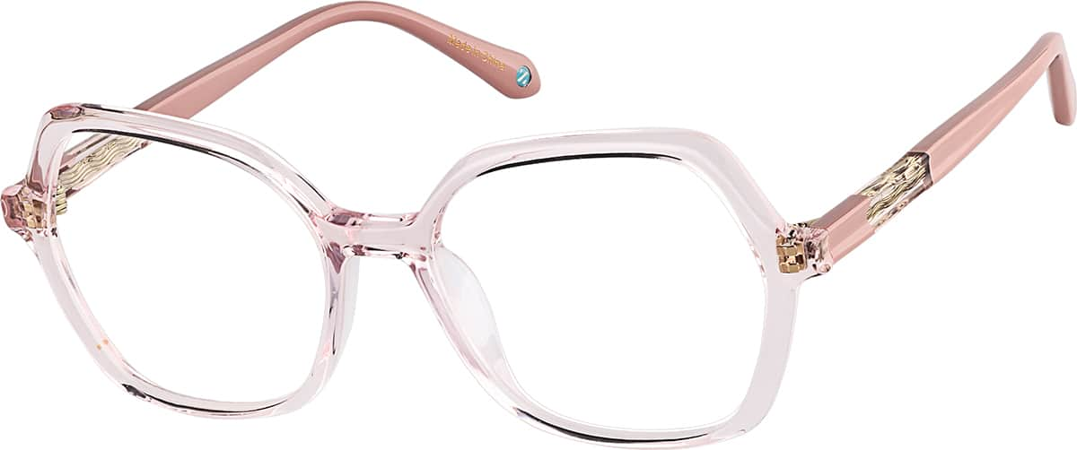 Angle view of Geometric Glasses 4474619 in Pink