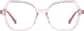 Front view of Geometric Glasses 4474619 in Pink thumbnail