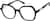 Angle view of Geometric Glasses 4474621 in Black thumbnail