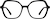 Front view of Geometric Glasses 4474621 in Black thumbnail