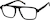 Angle view of Square Glasses 4474721 in Black thumbnail