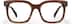 Rectangle Glasses 4475615 in Brown