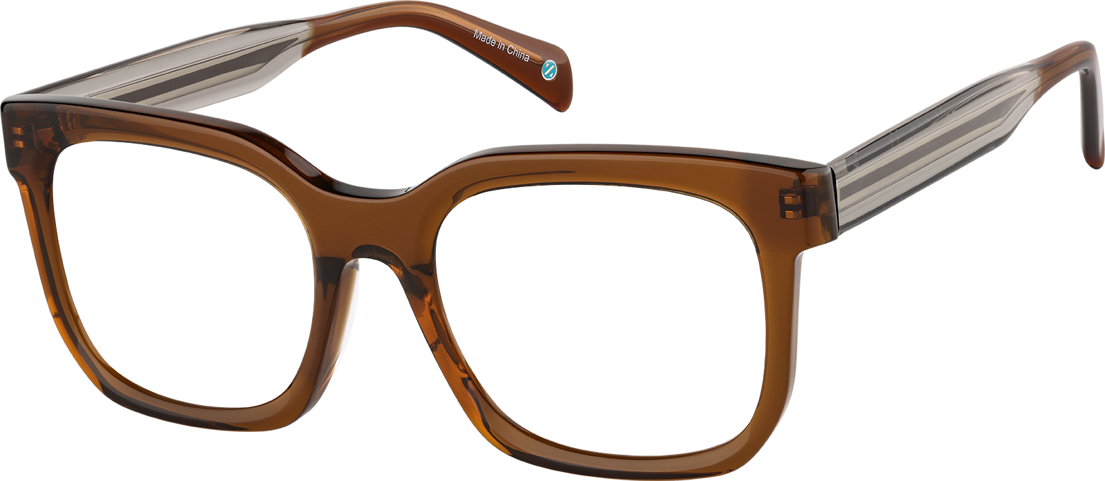 Brown Rectangle Glasses #4475615 | Zenni Optical