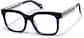 Angle view of Rectangle Glasses 4475616 in Blue thumbnail