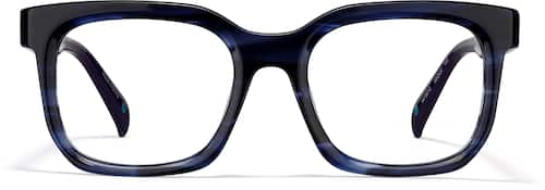 Blue Rectangle Glasses