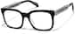 Angle view of Rectangle Glasses 4475621 in Black thumbnail