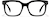 Front view of Rectangle Glasses 4475621 in Black thumbnail