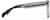Side view of Rectangle Glasses 4475621 in Black thumbnail