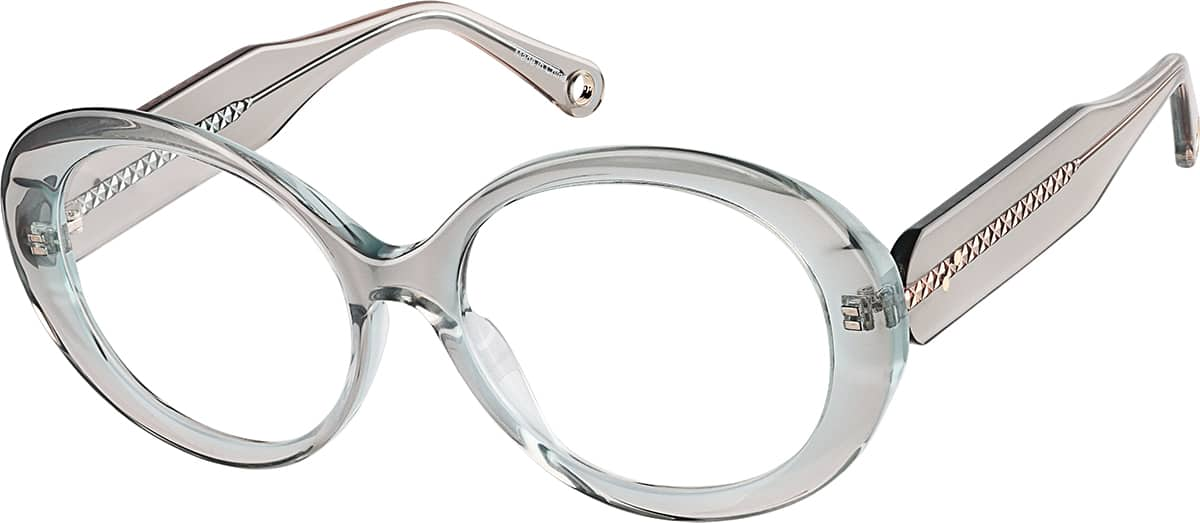 Angle view of Oval Glasses 4475712 in Gray