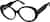 Angle view of Oval Glasses 4475721 in Black thumbnail