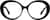 Front view of Oval Glasses 4475721 in Black thumbnail