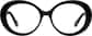 Front view of Oval Glasses 4475721 in Black thumbnail