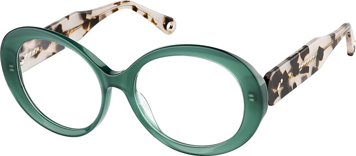 Angle view of Oval Glasses 4475724 in Green