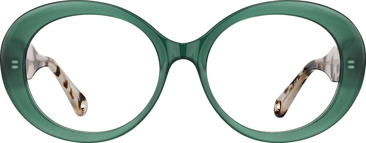 Front view of Oval Glasses 4475724 in Green