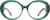 Front view of Oval Glasses 4475724 in Green thumbnail