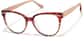Angle view of Cat-Eye Glasses 4475818 in Red thumbnail