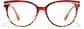 Front view of Cat-Eye Glasses 4475818 in Red thumbnail