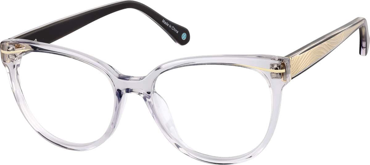 Angle view of Cat-Eye Glasses 4475823 in Clear