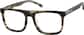 Angle view of Rectangle Glasses 4475915 in Brown thumbnail