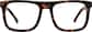 Front view of Rectangle Glasses 4475925 in Tortoiseshell thumbnail