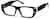 Angle view of Geometric Glasses 4476021 in Black thumbnail