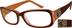 Rectangle Glasses 447615 in Brown