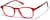 Angle view of Kids' Square Glasses 4476218 in Red thumbnail