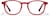 Front view of Kids' Square Glasses 4476218 in Red thumbnail