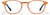 Front view of Kids' Square Glasses 4476242 in Orange thumbnail