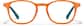 Front view of Kids' Square Glasses 4476242 in Orange thumbnail