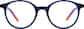 Front view of Round Glasses 4476316 in Blue thumbnail