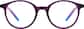 Front view of Round Glasses 4476317 in Purple thumbnail