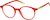 Angle view of Round Glasses 4476318 in Red thumbnail
