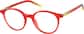 Angle view of Round Glasses 4476318 in Red thumbnail