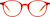 Front view of Round Glasses 4476318 in Red thumbnail