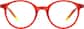 Front view of Round Glasses 4476318 in Red thumbnail
