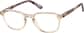 Angle view of Oval Glasses 4476415 in Brown thumbnail