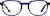 Front view of Oval Glasses 4476416 in Blue thumbnail