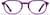 Front view of Oval Glasses 4476417 in Purple thumbnail