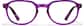 Front view of Oval Glasses 4476417 in Purple thumbnail