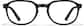 Front view of Oval Glasses 4476421 in Black thumbnail