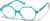 Angle view of Geometric Glasses 4476516 in Blue thumbnail