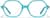 Front view of Geometric Glasses 4476516 in Blue thumbnail