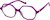 Angle view of Geometric Glasses 4476517 in Purple thumbnail