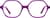 Front view of Geometric Glasses 4476517 in Purple thumbnail