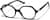 Angle view of Geometric Glasses 4476521 in Black thumbnail