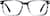 Front view of Rectangle Glasses 4476612 in Gray thumbnail
