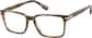 Angle view of Rectangle Glasses 4476615 in Brown thumbnail