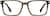 Front view of Rectangle Glasses 4476615 in Brown thumbnail