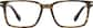 Front view of Rectangle Glasses 4476615 in Brown thumbnail